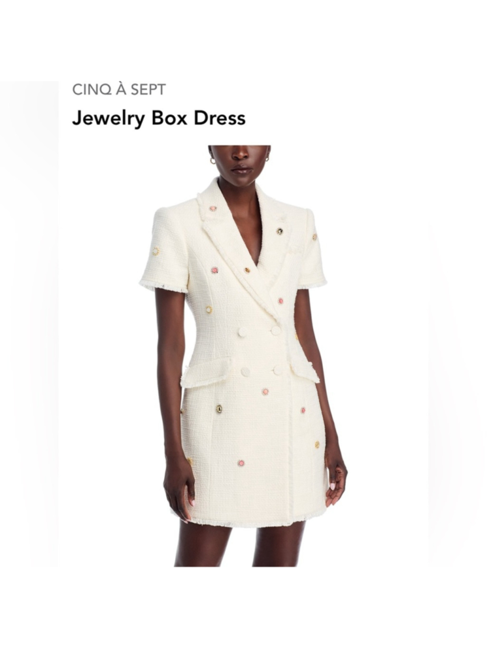 Cinq à Sept Jewelry Box Dress, Gardenia